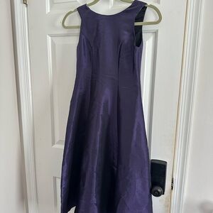 Jessica McClintock Sleeveless Girls Midi Dress in Iridescent Deep Purple